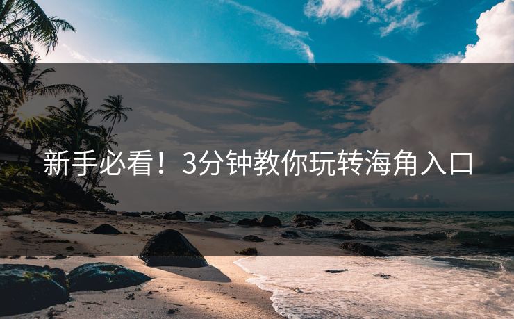 新手必看！3分钟教你玩转海角入口