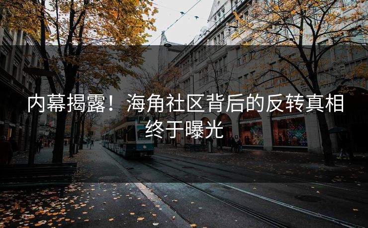 内幕揭露！海角社区背后的反转真相终于曝光