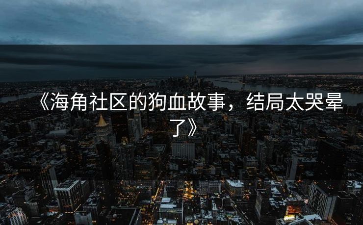 《海角社区的狗血故事，结局太哭晕了》