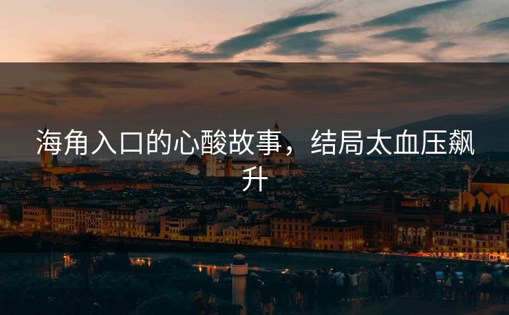 海角入口的心酸故事，结局太血压飙升