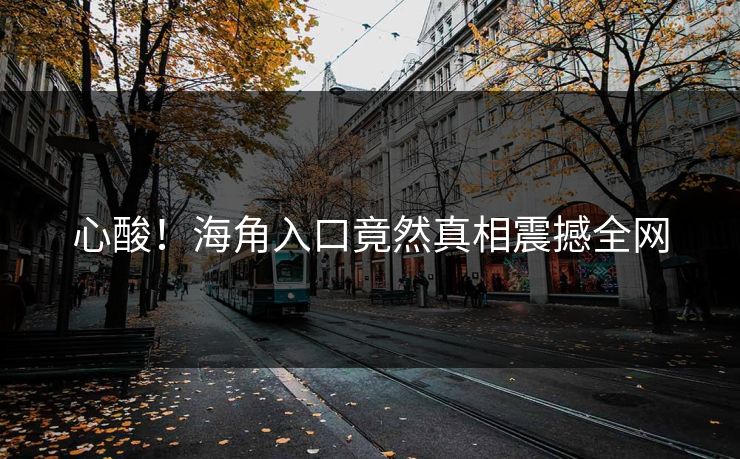 心酸！海角入口竟然真相震撼全网
