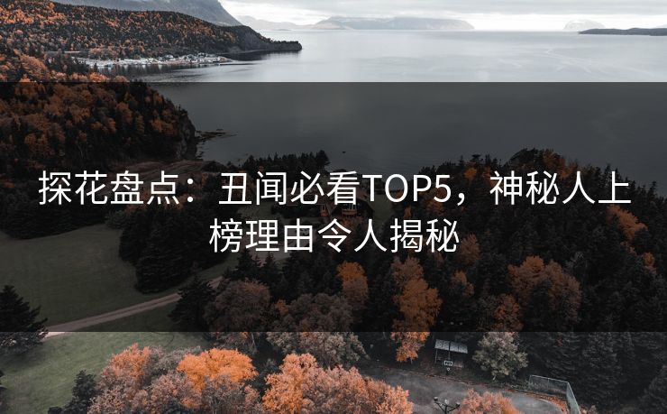 探花盘点：丑闻必看TOP5，神秘人上榜理由令人揭秘