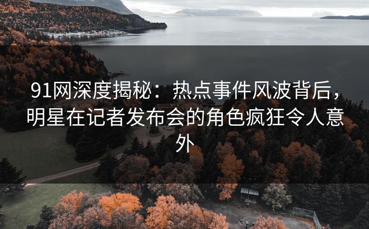 91网深度揭秘：热点事件风波背后，明星在记者发布会的角色疯狂令人意外