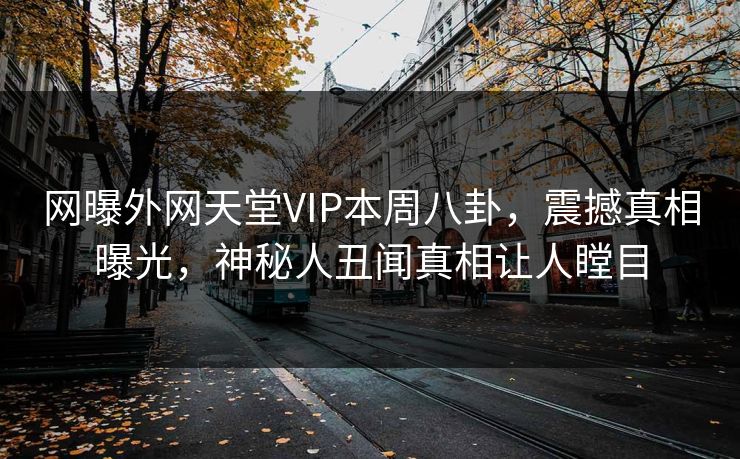 网曝外网天堂VIP本周八卦，震撼真相曝光，神秘人丑闻真相让人瞠目